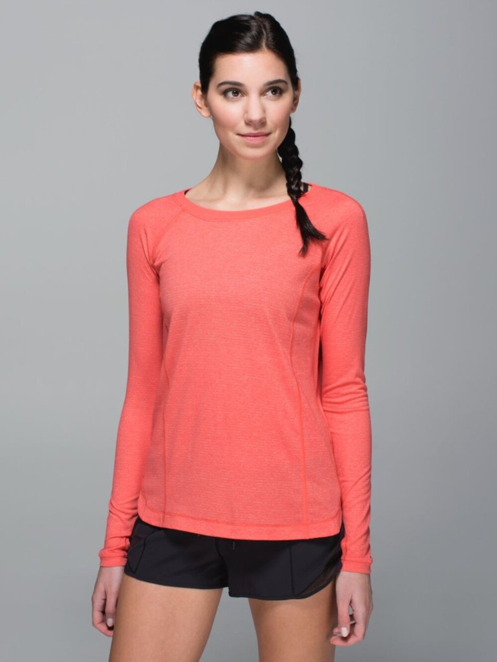 Lululemon Turn It Up Long Sleeved Top Heathered Atomic Red 10